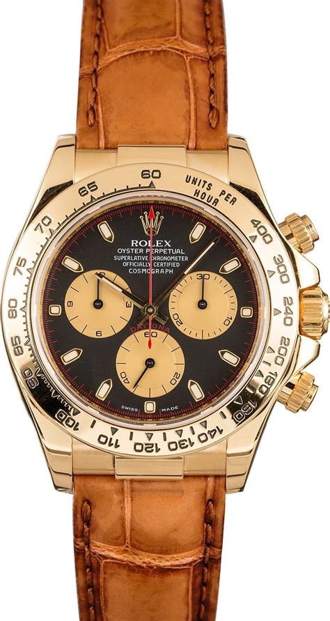 rolex daytona gold watch leather strap|rolex daytona leather strap price.